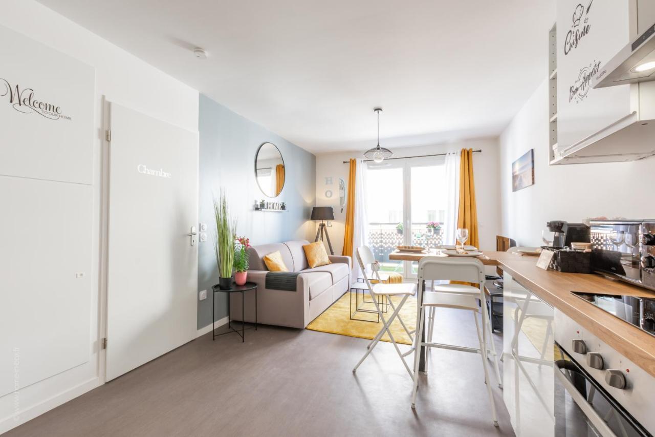 The Sunshine- Appart Cosy Proche Paris-Disney Avec Parking Prive Dans Residence Meaux Exterior foto